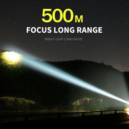 Rechargeable Heavy-Duty Pocket Flashlight with LED Pointer Mode