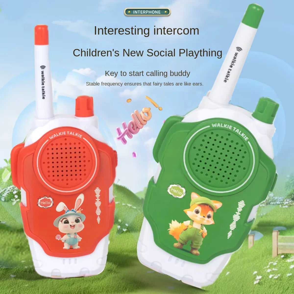 Kids Walkie Talkie Set of 2 - Mini Two Way Radios