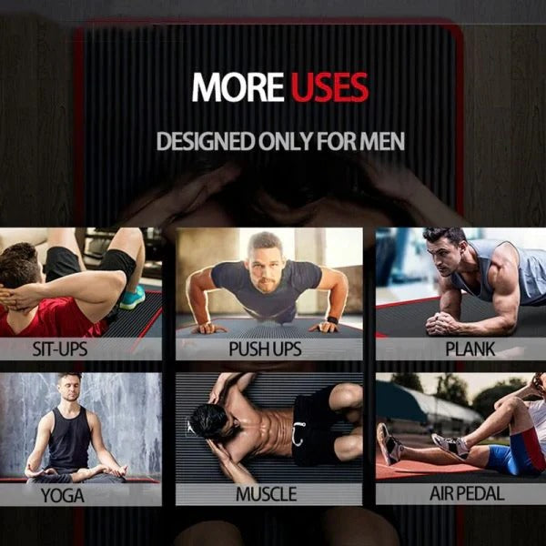 High Density Yoga and Exercise Mat for Men with Nonslip Grip
