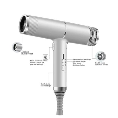 High-Power Hair Dryer - Ionic Fast-Drying with Cold Shot