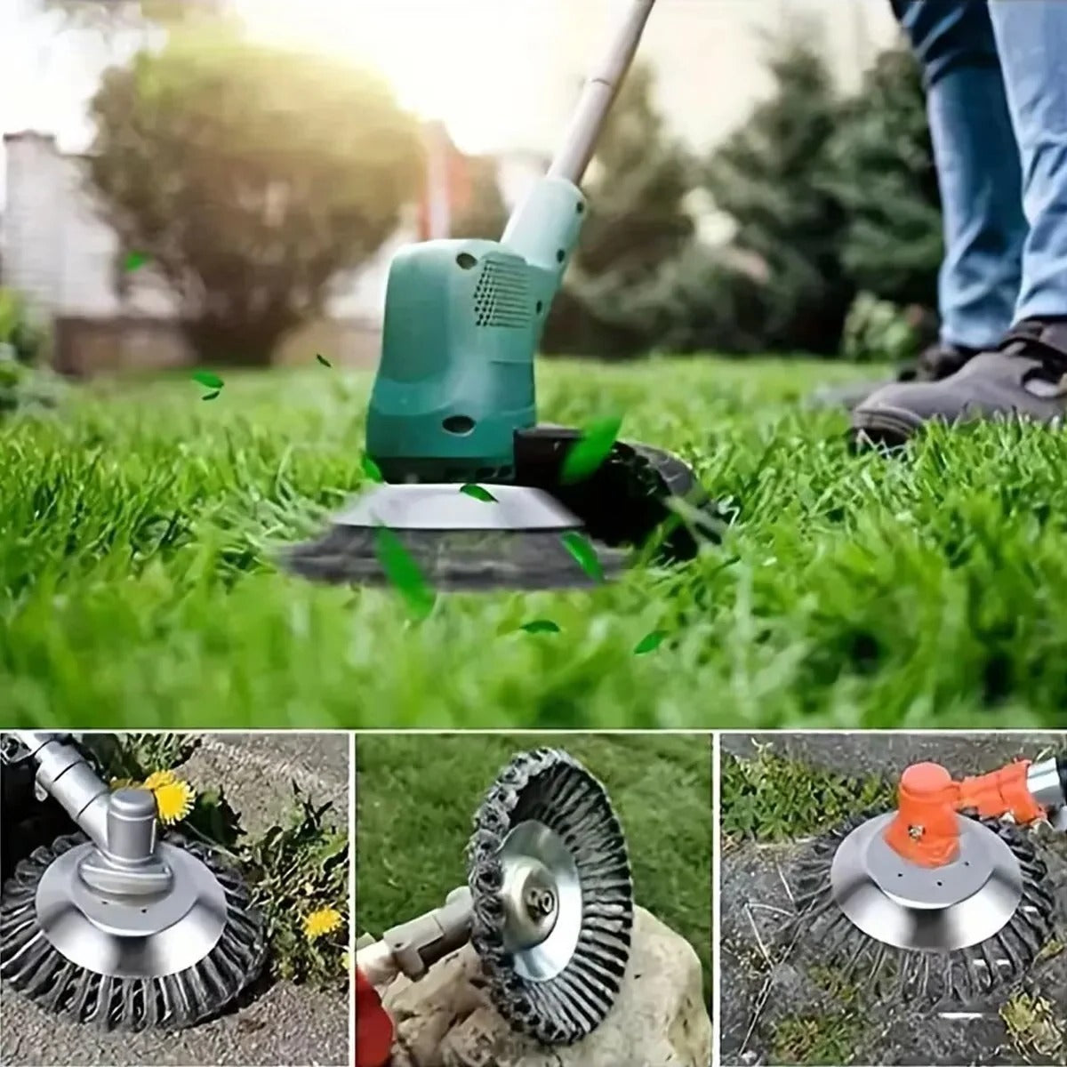 Steel Wire Weed Trimmer Head - 6 and 8 Inch Brush Cutter Blade