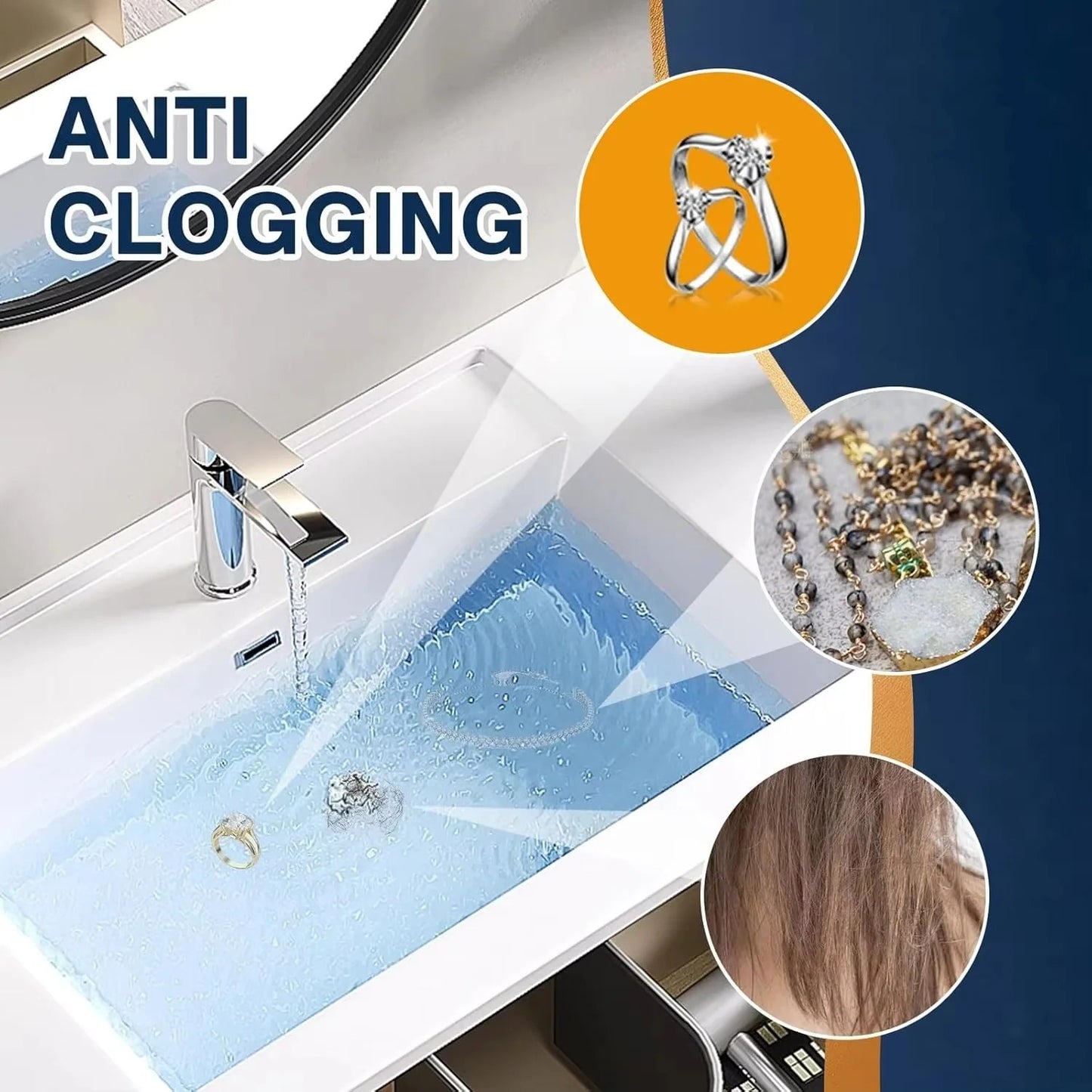 Universal Push Type Drain Stopper For Bathroom And Kitchen Sinks