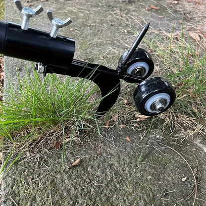 Standing Crevice Weed Puller - Heavy-Duty Metal Roller Tool
