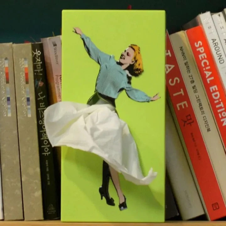 Creative Figure Tissue Box Cover, Flying Skirt Decorative Holder