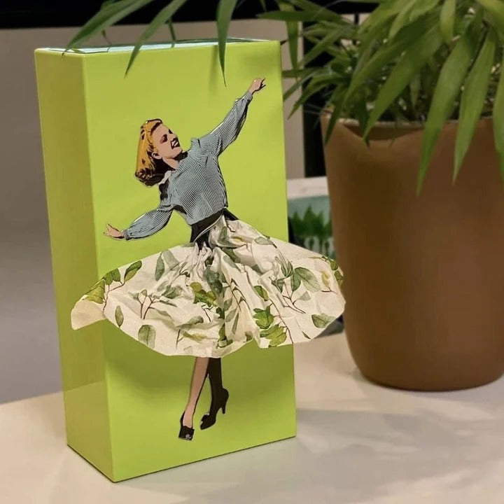 Creative Figure Tissue Box Cover, Flying Skirt Decorative Holder