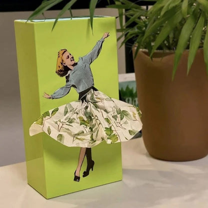 Creative Figure Tissue Box Cover, Flying Skirt Decorative Holder