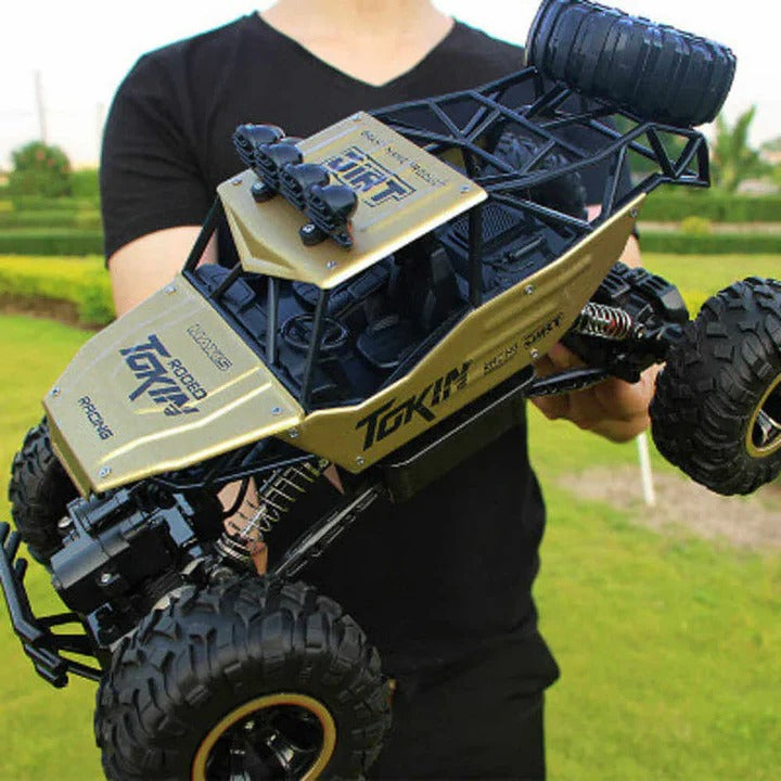 Remote Control 4WD Monster Truck with Dual Motors and Independent Suspension for Off Road Play