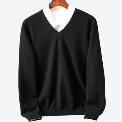 Mens Knit Winter Sweater with Round Neck and Long Sleeves in 5 Colors