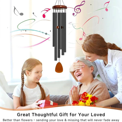 Aluminum and Wood Garden Wind Chimes with Outdoor Hanging Design