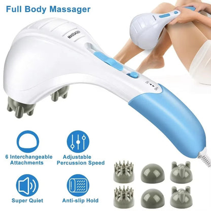 Electric Percussion Massager with Dual Vibration and Adjustable Speed Settings