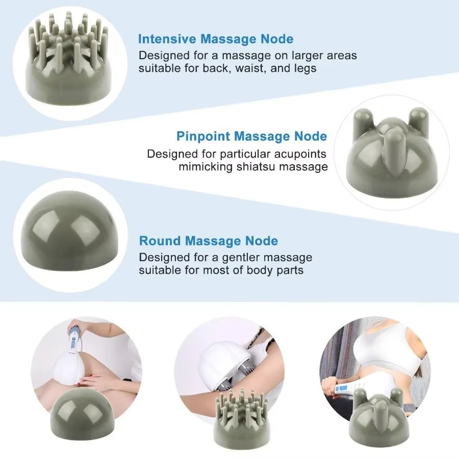 Electric Percussion Massager with Dual Vibration and Adjustable Speed Settings
