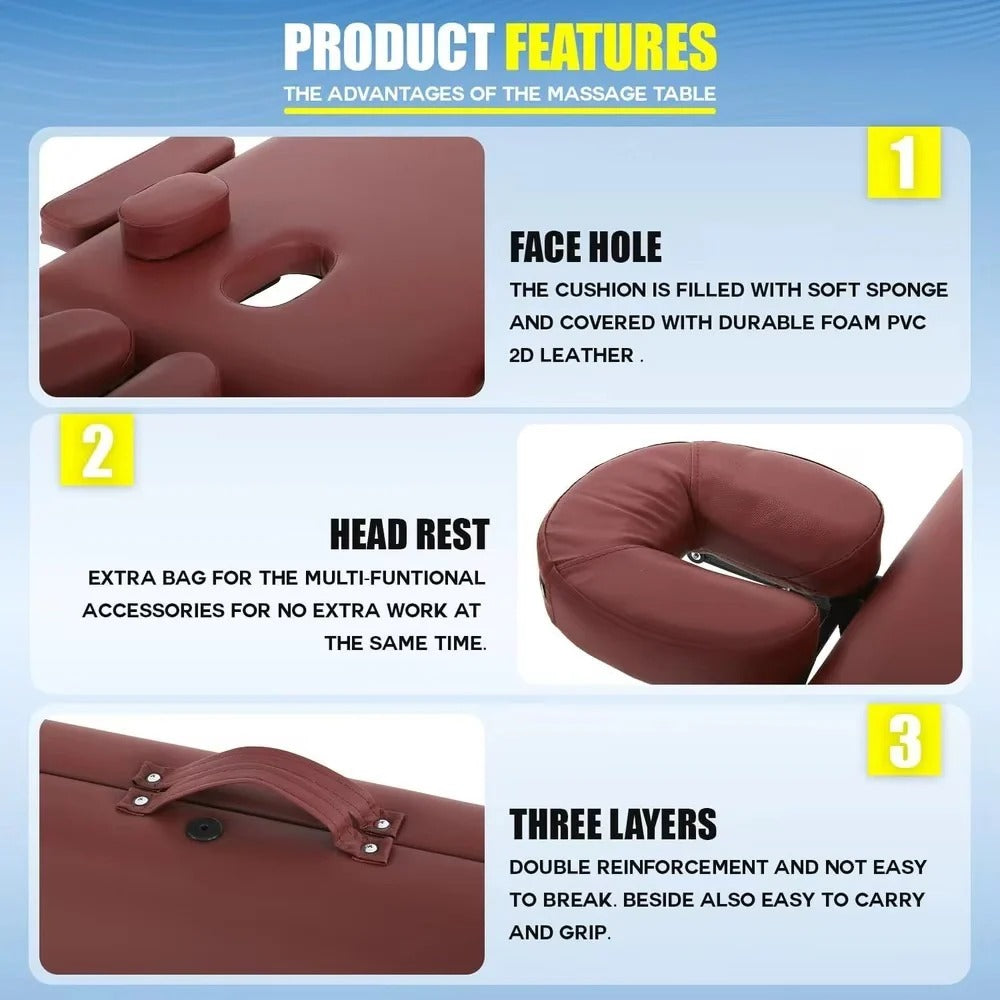 Portable Foldable Massage Table with Carry Case for Mobile Setup
