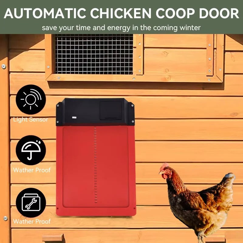 Auto Chicken Coop Door with Light Sensor and Weatherproof Build