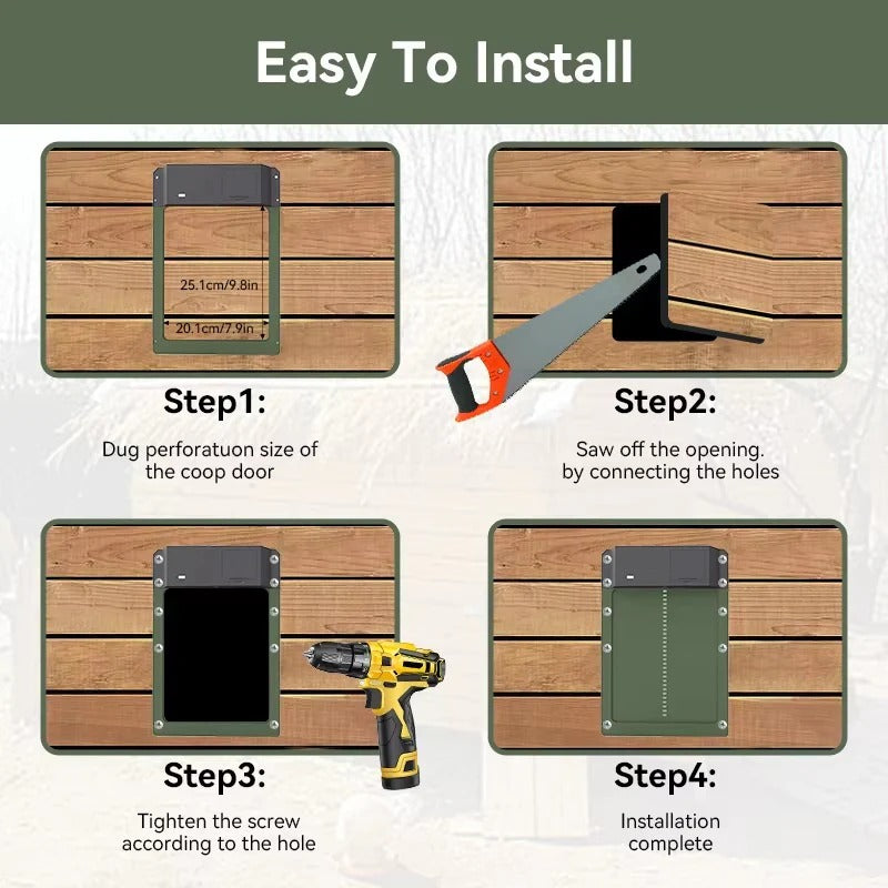 Auto Chicken Coop Door with Light Sensor and Weatherproof Build