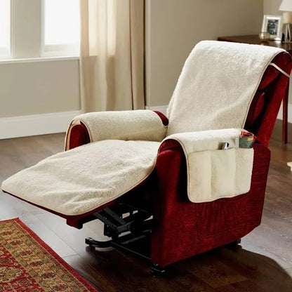 Recliner and Armchair Cover with Fleece Surface and Non Slip Backing