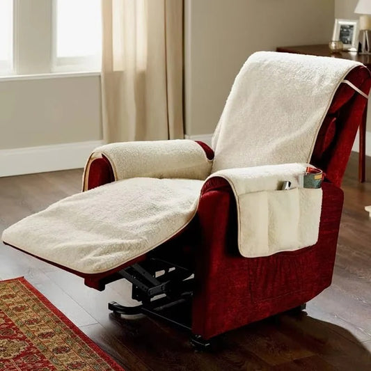 Recliner and Armchair Cover with Fleece Surface and Non Slip Backing