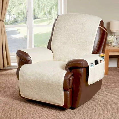 Recliner and Armchair Cover with Fleece Surface and Non Slip Backing