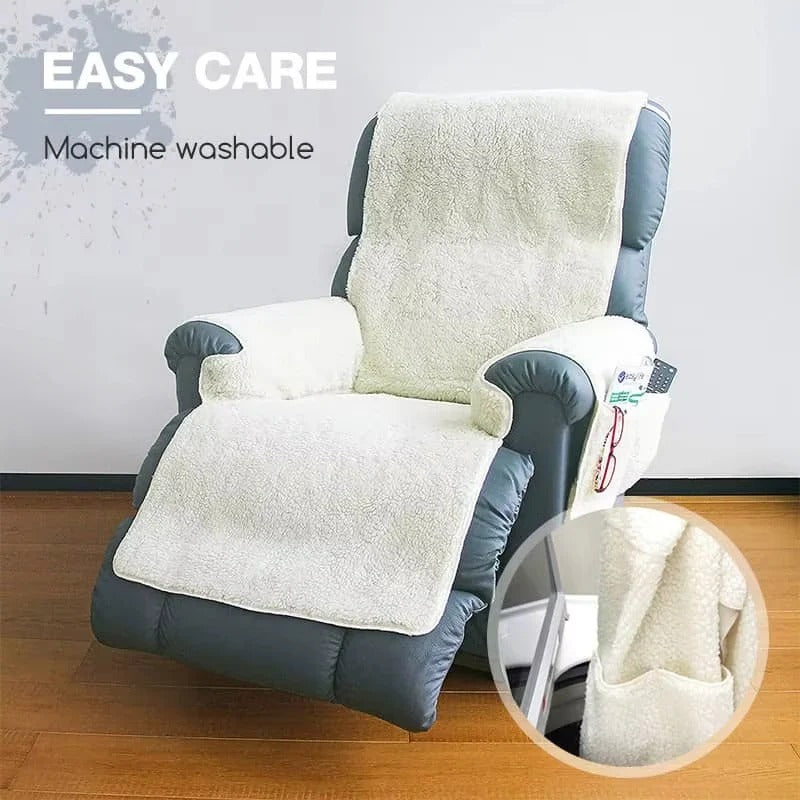 Recliner and Armchair Cover with Fleece Surface and Non Slip Backing