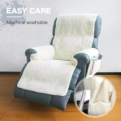 Recliner and Armchair Cover with Fleece Surface and Non Slip Backing