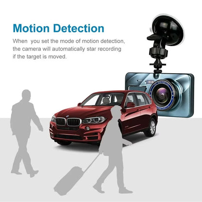 Dual Lens Front and Rear Dash Camera with 1080P Night Vision and Loop Recording