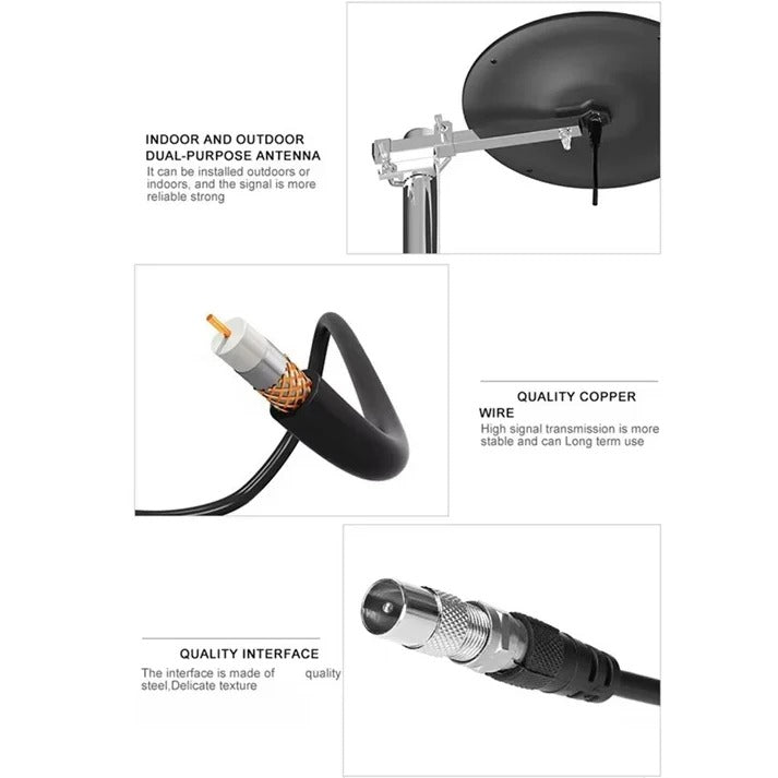 Outdoor Antenna for Local Channels with Adjustable Positioning Mount