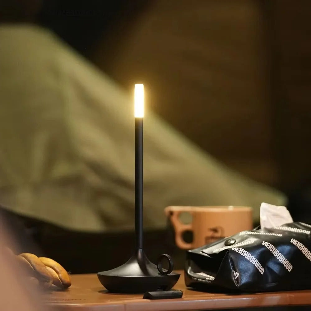 Rechargeable Cordless LED Table Lamp with Candle Style Design for Dining and Bedroom