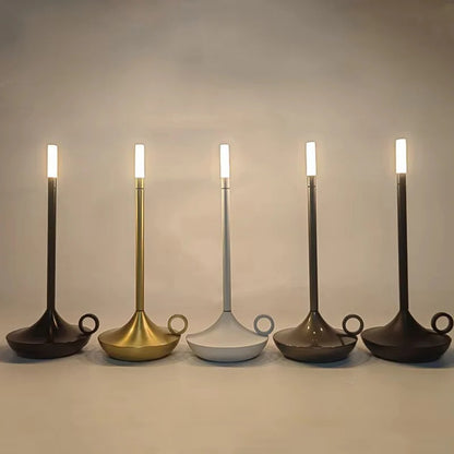 Rechargeable Cordless LED Table Lamp with Candle Style Design for Dining and Bedroom