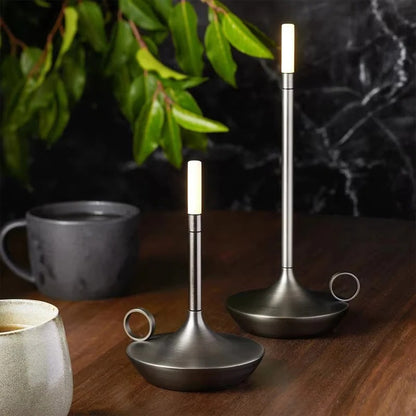 Rechargeable Cordless LED Table Lamp with Candle Style Design for Dining and Bedroom