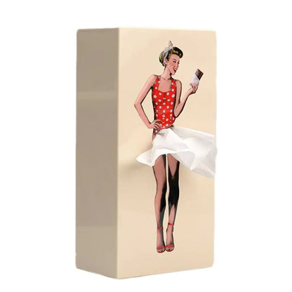 Vintage Style Tissue Holder for Dresser, Bathroom Counter, and Bedside Table