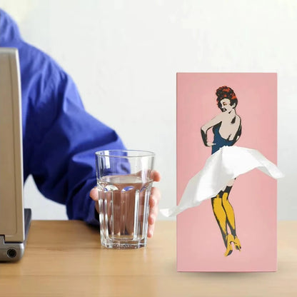 Vintage Style Tissue Holder for Dresser, Bathroom Counter, and Bedside Table