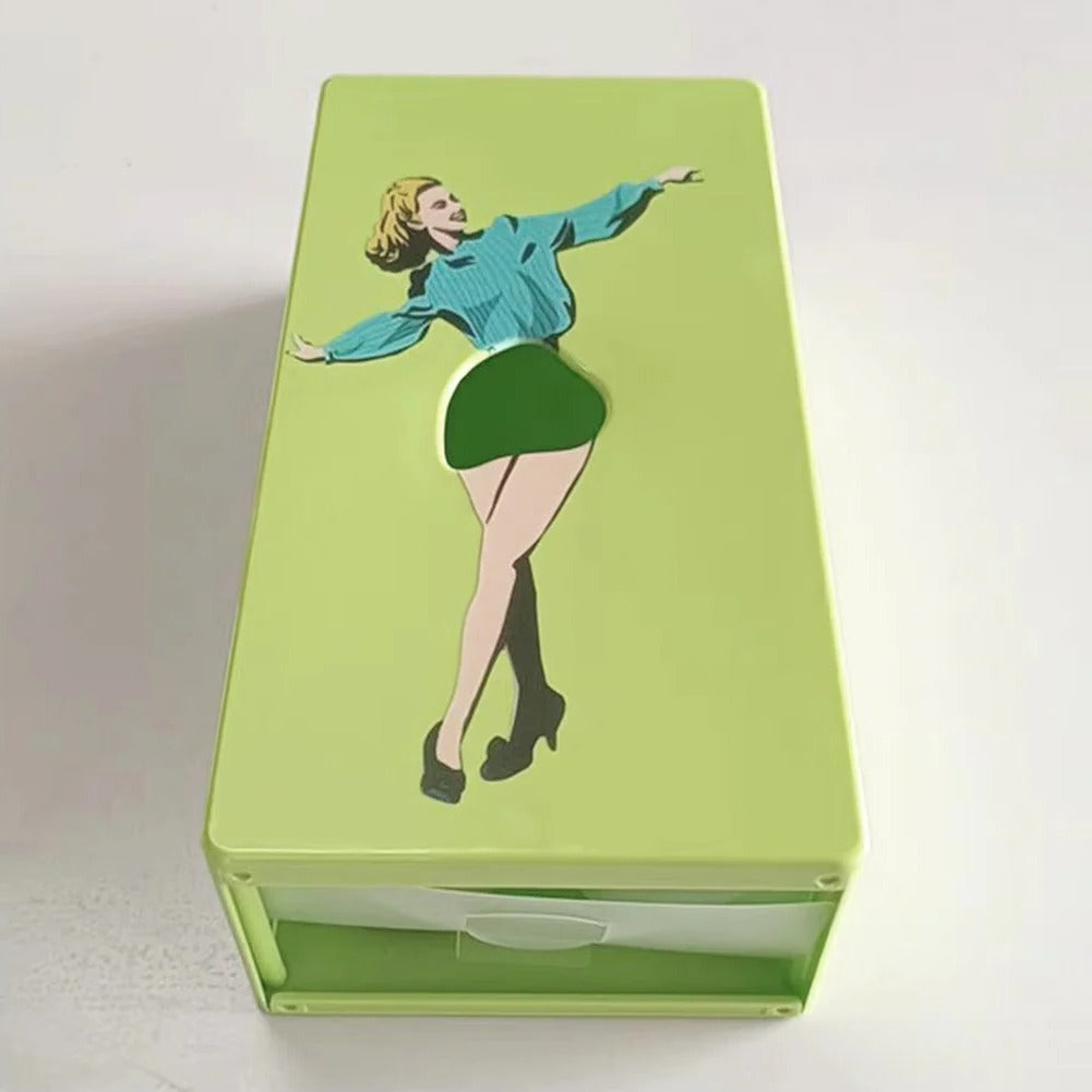 Vintage Style Tissue Holder for Dresser, Bathroom Counter, and Bedside Table