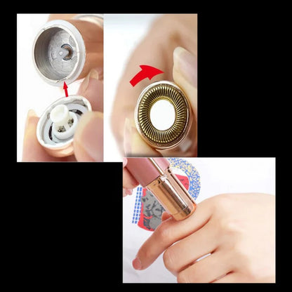 Facial Hair Trimmer with LED Light and Detachable Head Design for Women