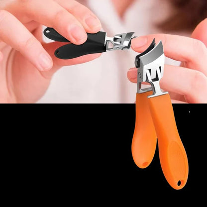 Wide Jaw Nail Clipper with Sharp Stainless Steel Blade