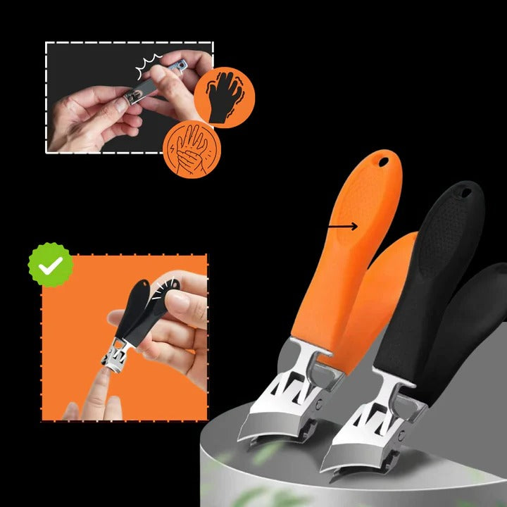 Wide Jaw Nail Clipper with Sharp Stainless Steel Blade