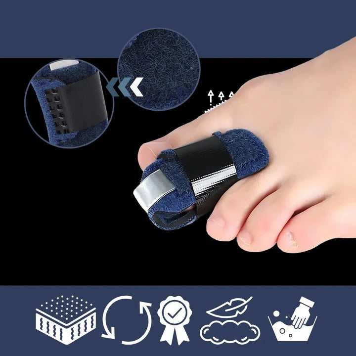 Flexible Toe Alignment Support Brace with Adjustable Support Bars for Daily Shoe Wear