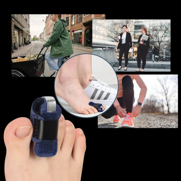 Flexible Toe Alignment Support Brace with Adjustable Support Bars for Daily Shoe Wear