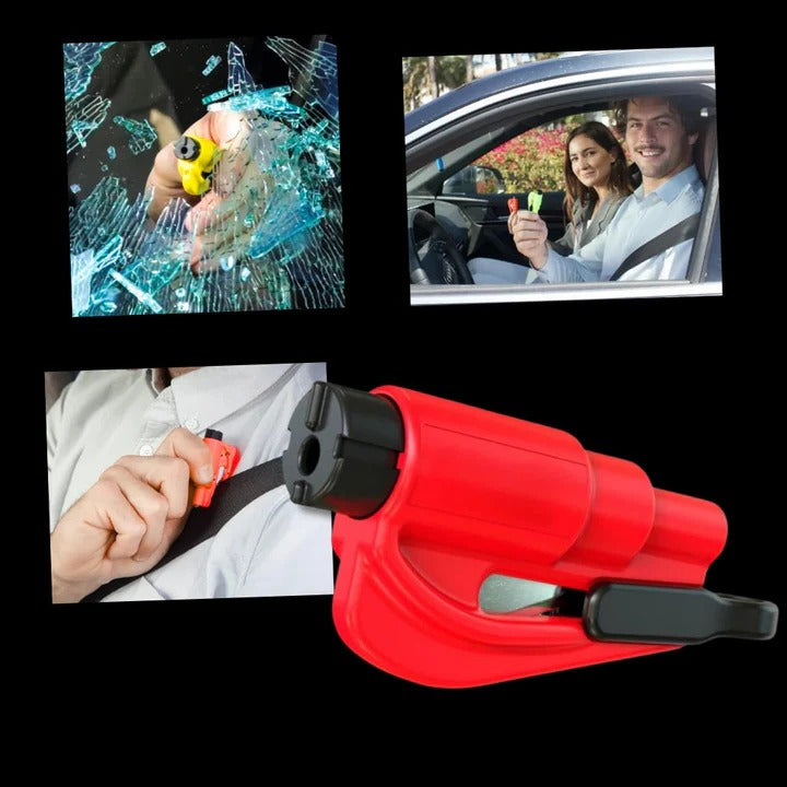 2 in 1 Car Emergency Tool with Window Breaker and Seatbelt Cutter