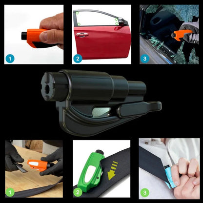 2 in 1 Car Emergency Tool with Window Breaker and Seatbelt Cutter