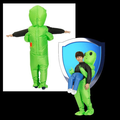 Inflatable Alien Costume with Compact Storage and Reusable Design for Kids