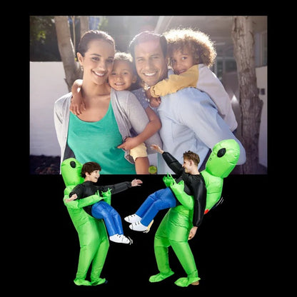 Inflatable Alien Costume with Compact Storage and Reusable Design for Kids
