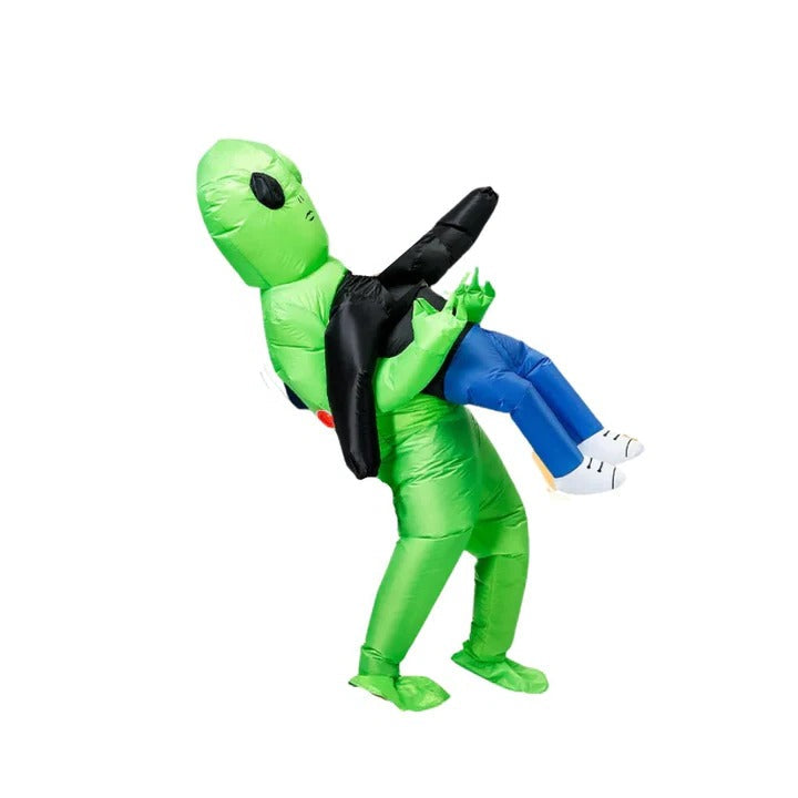 Inflatable Alien Costume with Compact Storage and Reusable Design for Kids