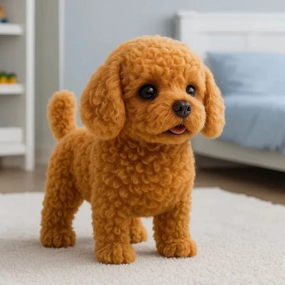 Plush Puppy Toy with Interactive Controls and Walking Barking Sounds