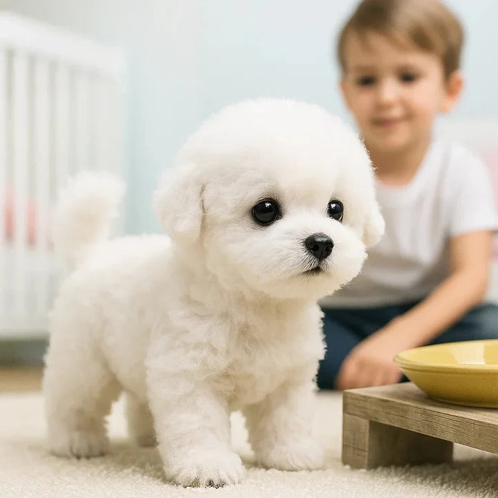 Plush Puppy Toy with Interactive Controls and Walking Barking Sounds