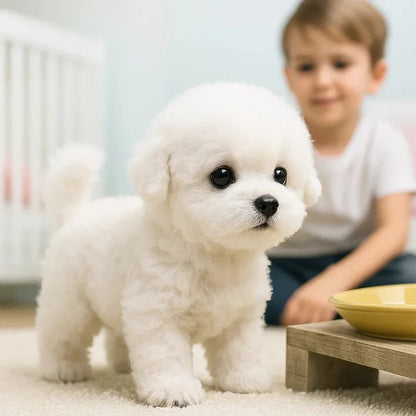 Plush Puppy Toy with Interactive Controls and Walking Barking Sounds