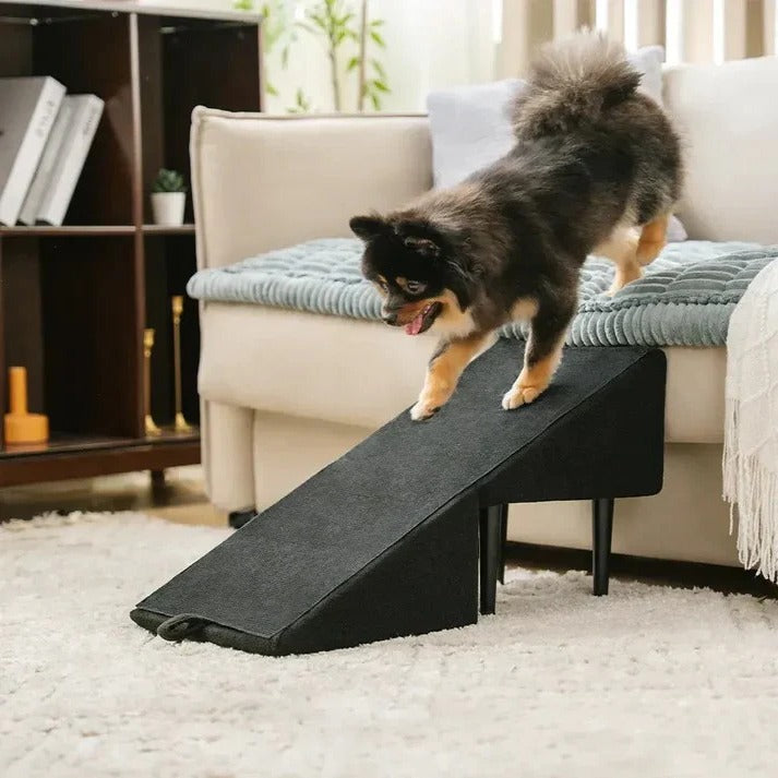 Foldable Pet Ramp with Step Design for Dogs