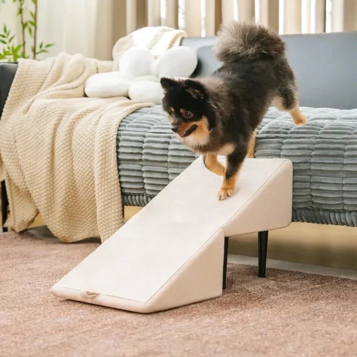 Foldable Pet Ramp with Step Design for Dogs