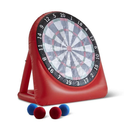 Inflatable Soccer Dartboard Game with Pump Balls and Carrying Bag