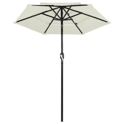 Patio Umbrella with 3 Tier Canopy and Adjustable Tilt Vented Canopy