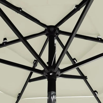 Patio Umbrella with 3 Tier Canopy and Adjustable Tilt Vented Canopy