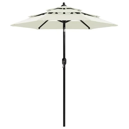 Patio Umbrella with 3 Tier Canopy and Adjustable Tilt Vented Canopy